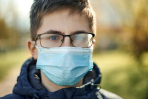 Man Wearing Foggy Glassess